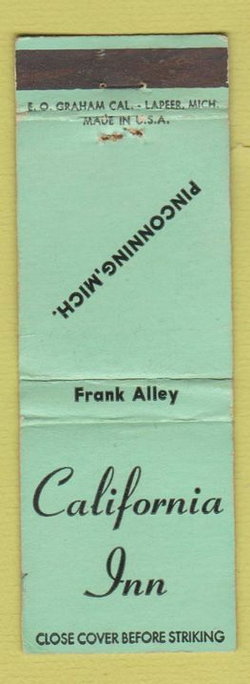 California Inn - Matchbook (newer photo)